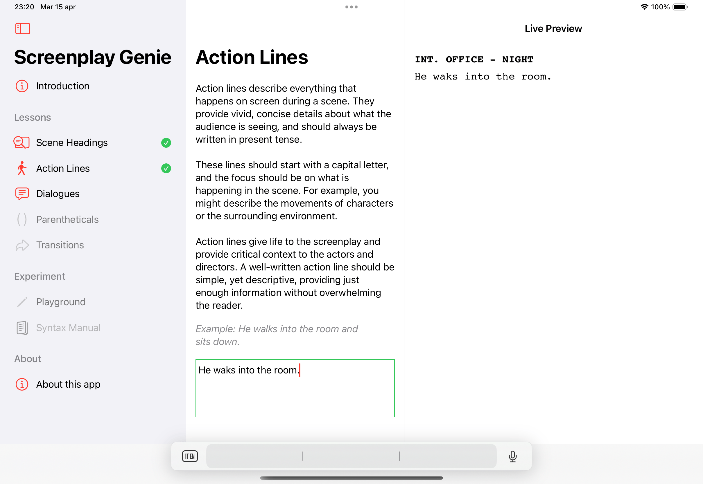 Screenplay Genie
