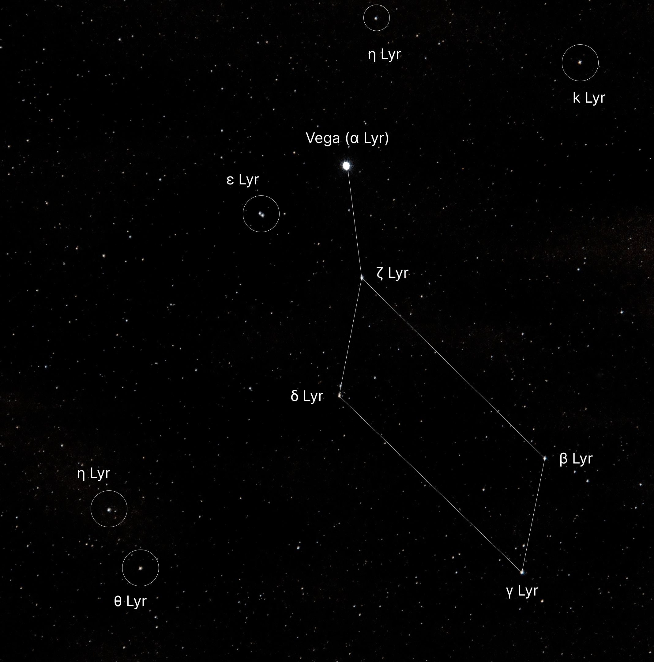 Vega & The Lyra — constellation labels