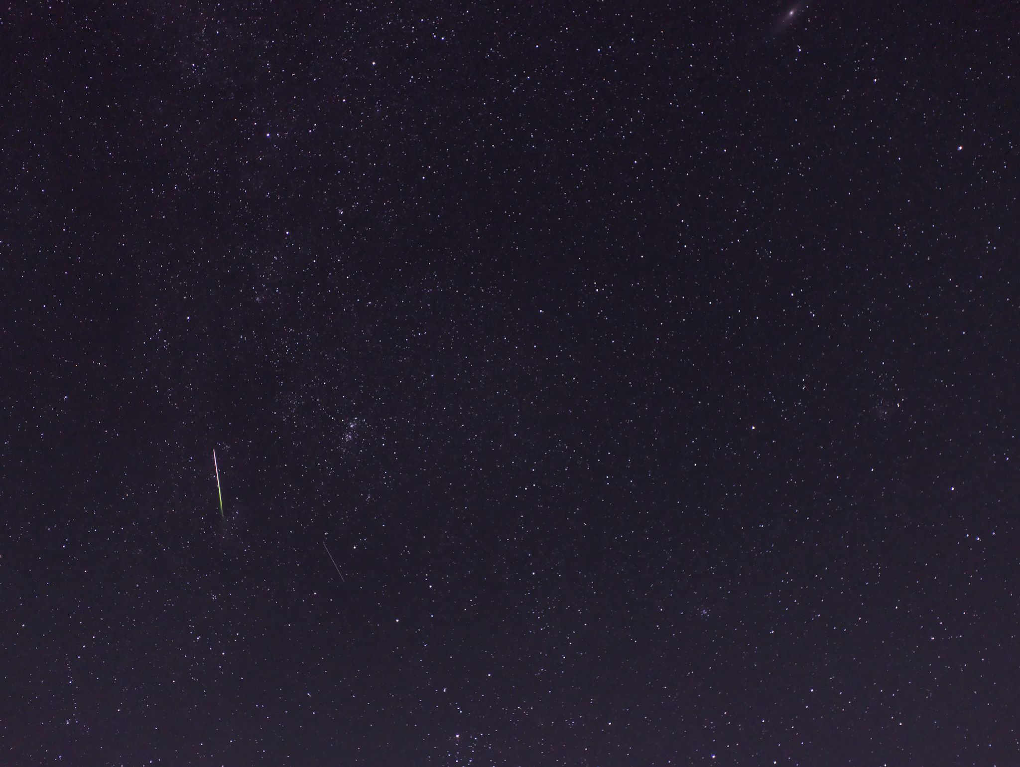 A Perseid over Cassiopeia