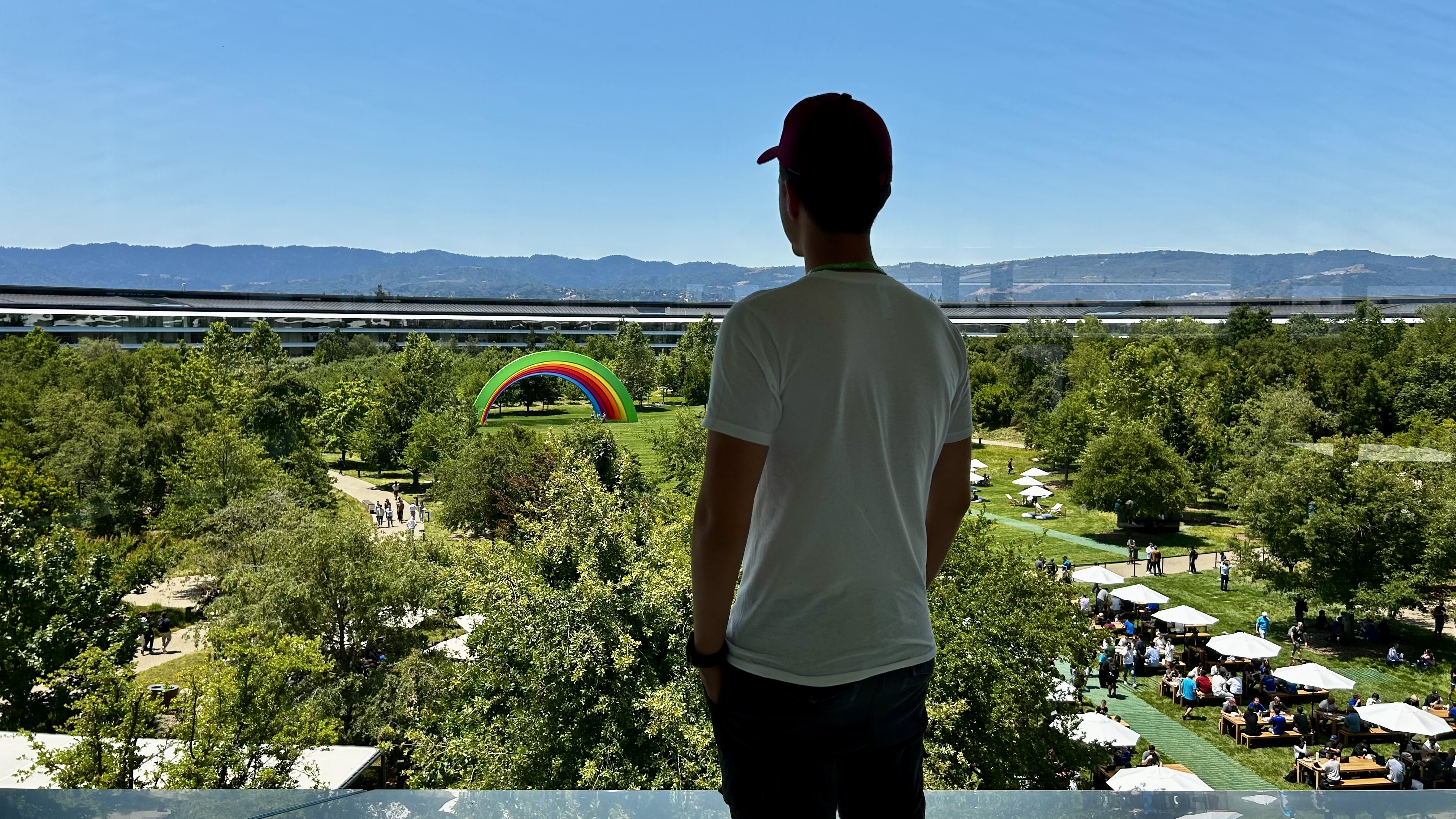 Me at Apple Park, Cupertino, during WWDC25