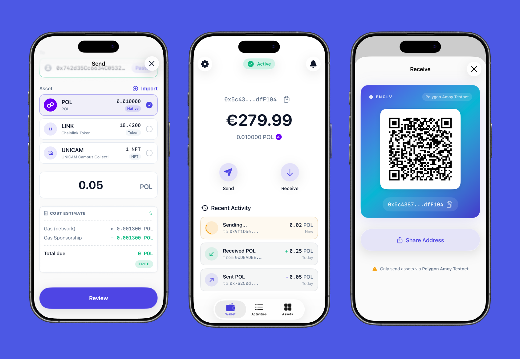 Enclv app interface preview