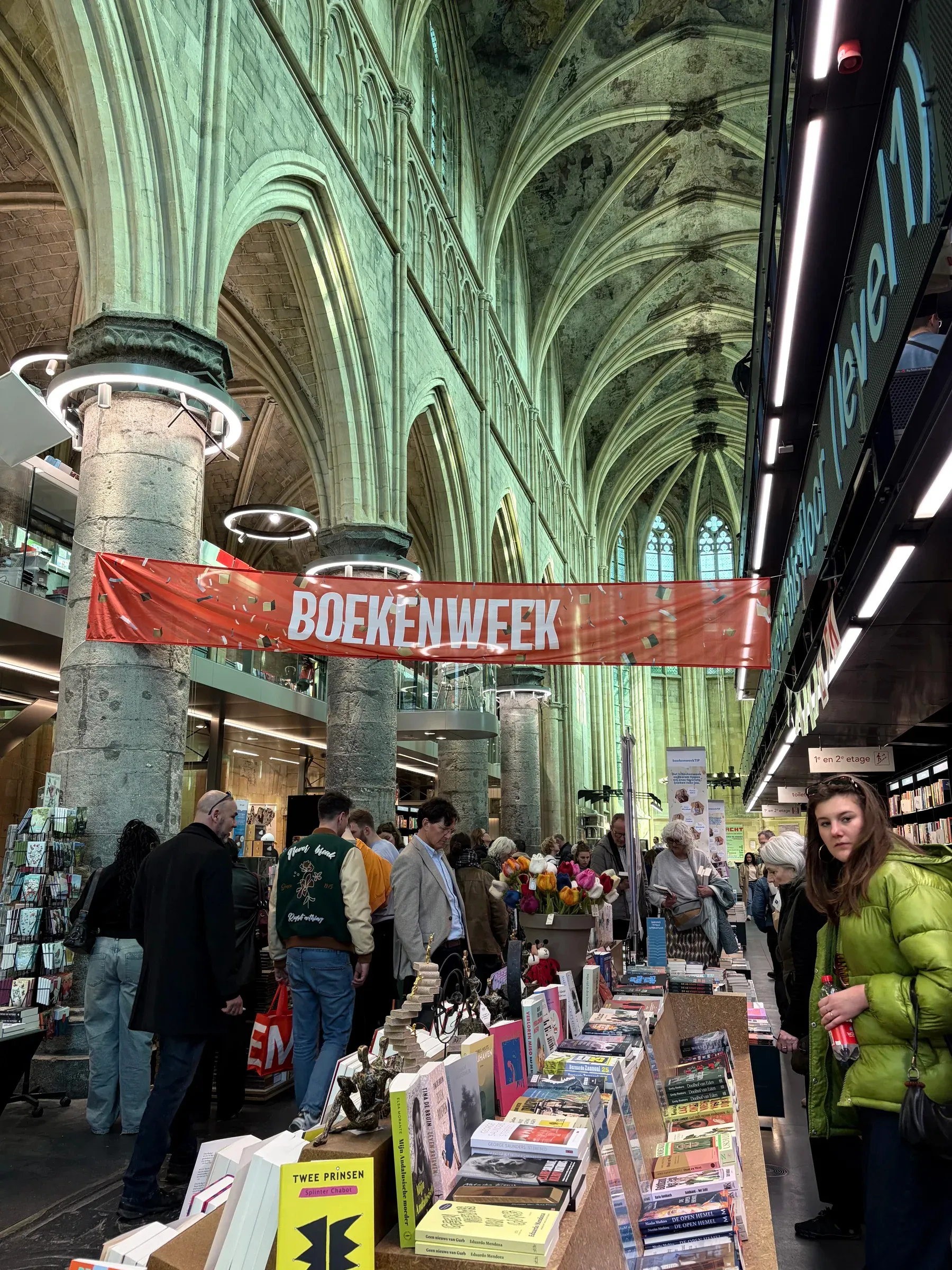 Interior of Boekhandel Dominicanen during Boekenweek