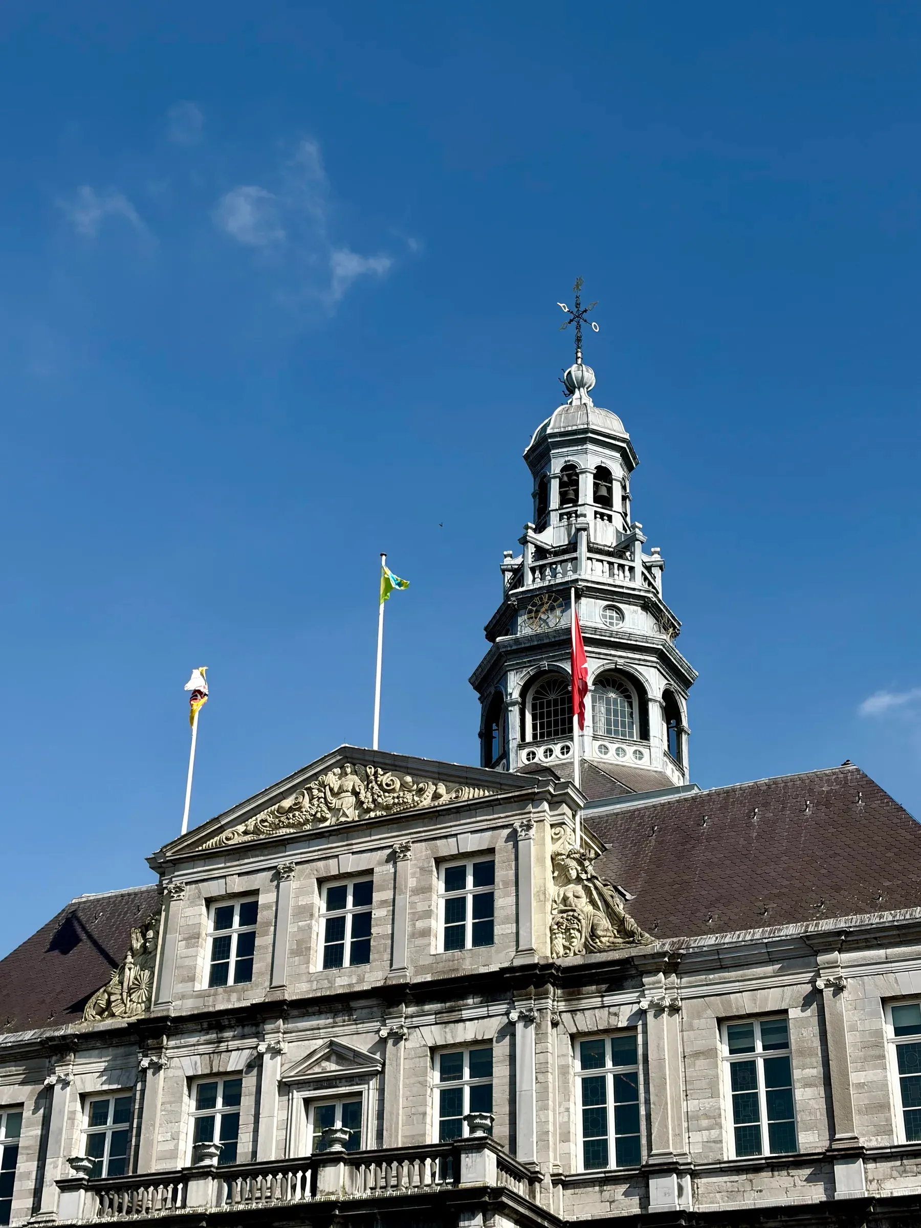 Maastricht city hall tower on the Markt