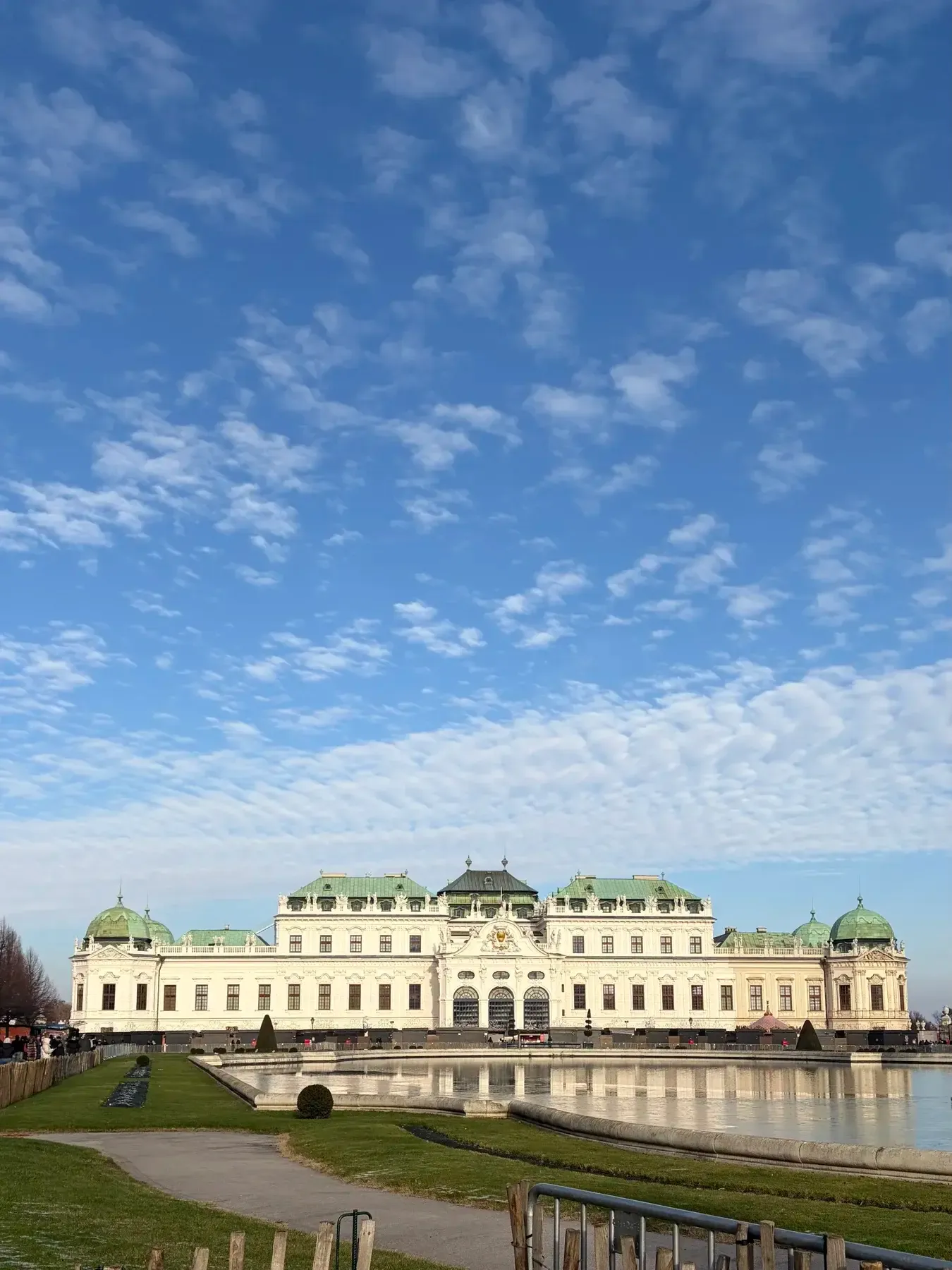 Belvedere palace and gardens in Vienna
