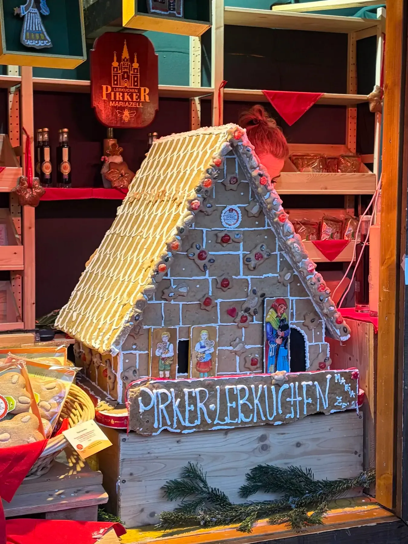 Pirker gingerbread house display at the Rathausplatz market